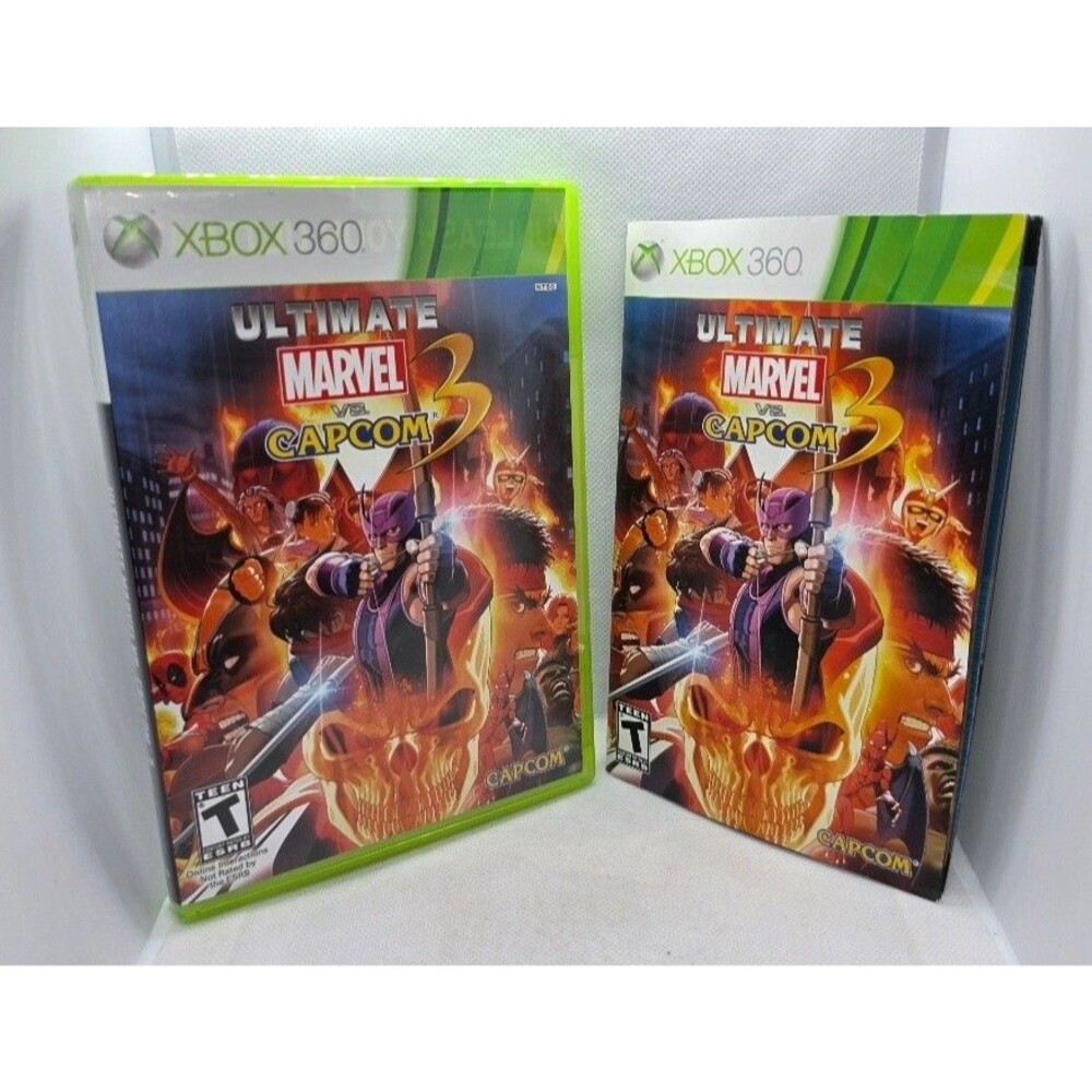 Ultimate Marvel vs. Capcom 3 (Xbox 360, 2011) Case/Manual Only - No Game